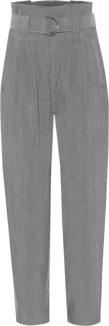 Ganni Paperbag wide-leg pants