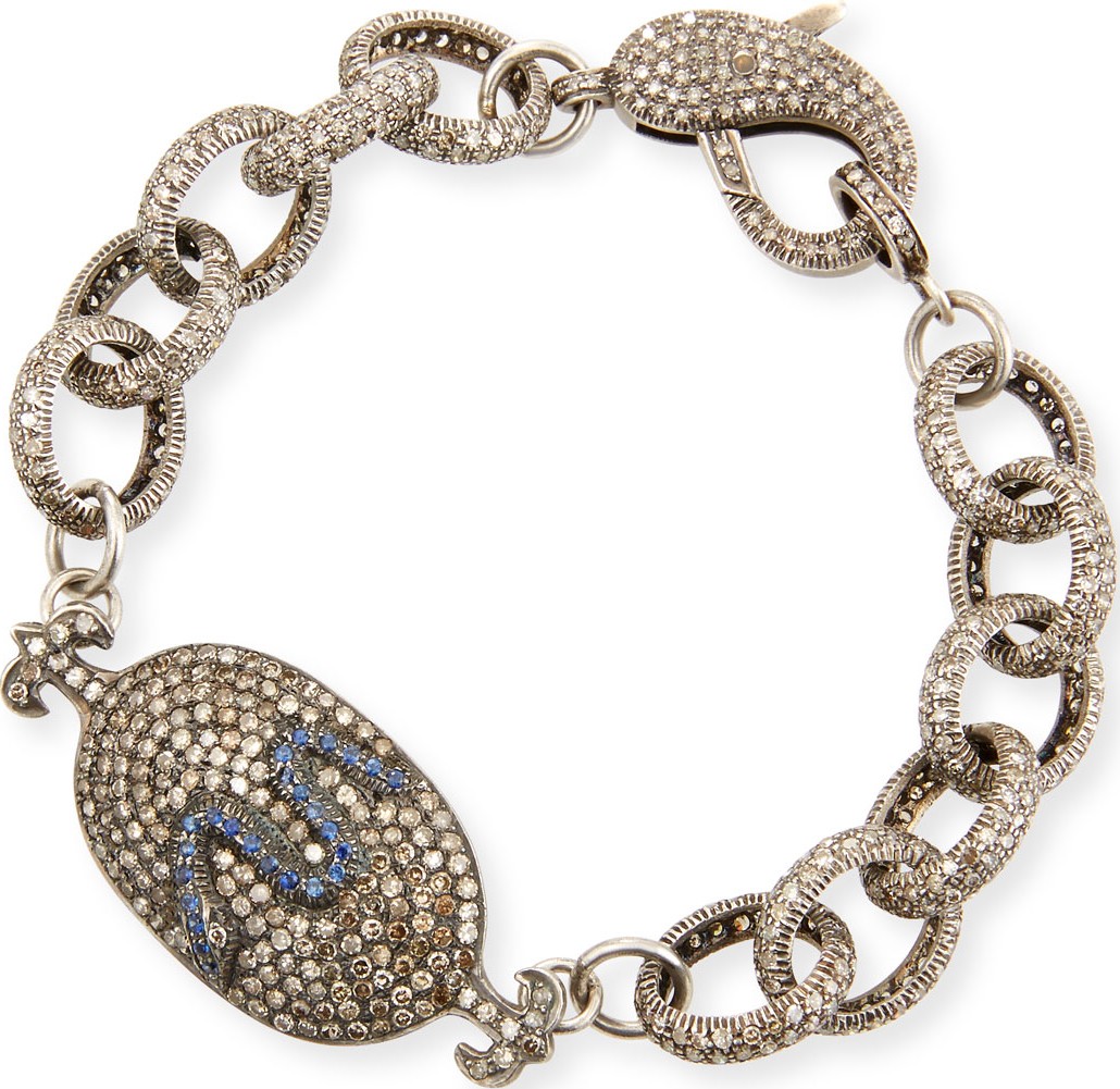 Loree Rodkin Diamond Pave Snake Bracelet