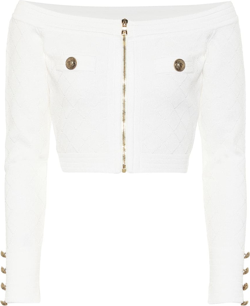 Balmain Off-shoulder cardigan