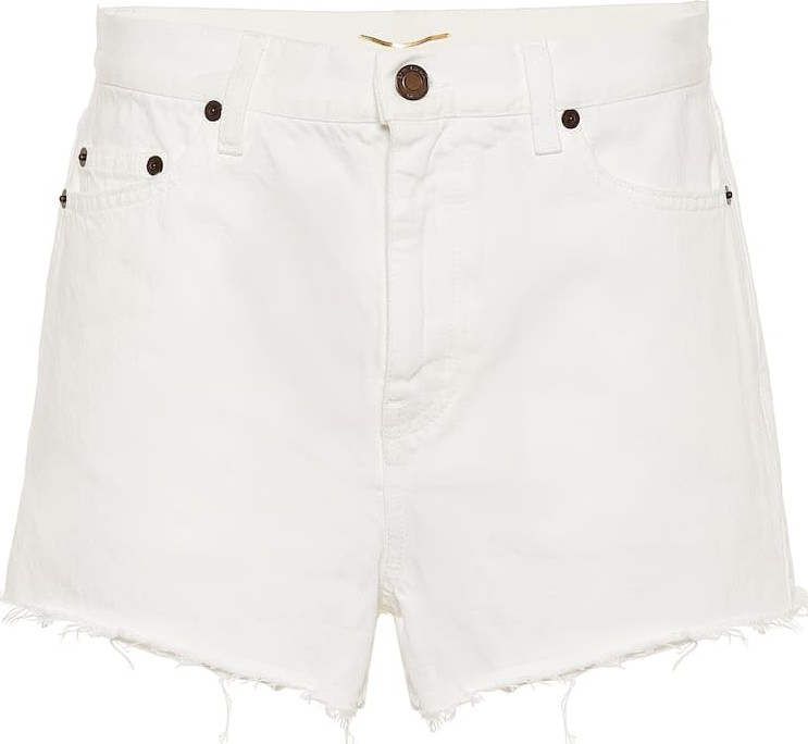 Saint Laurent High-rise enim shorts