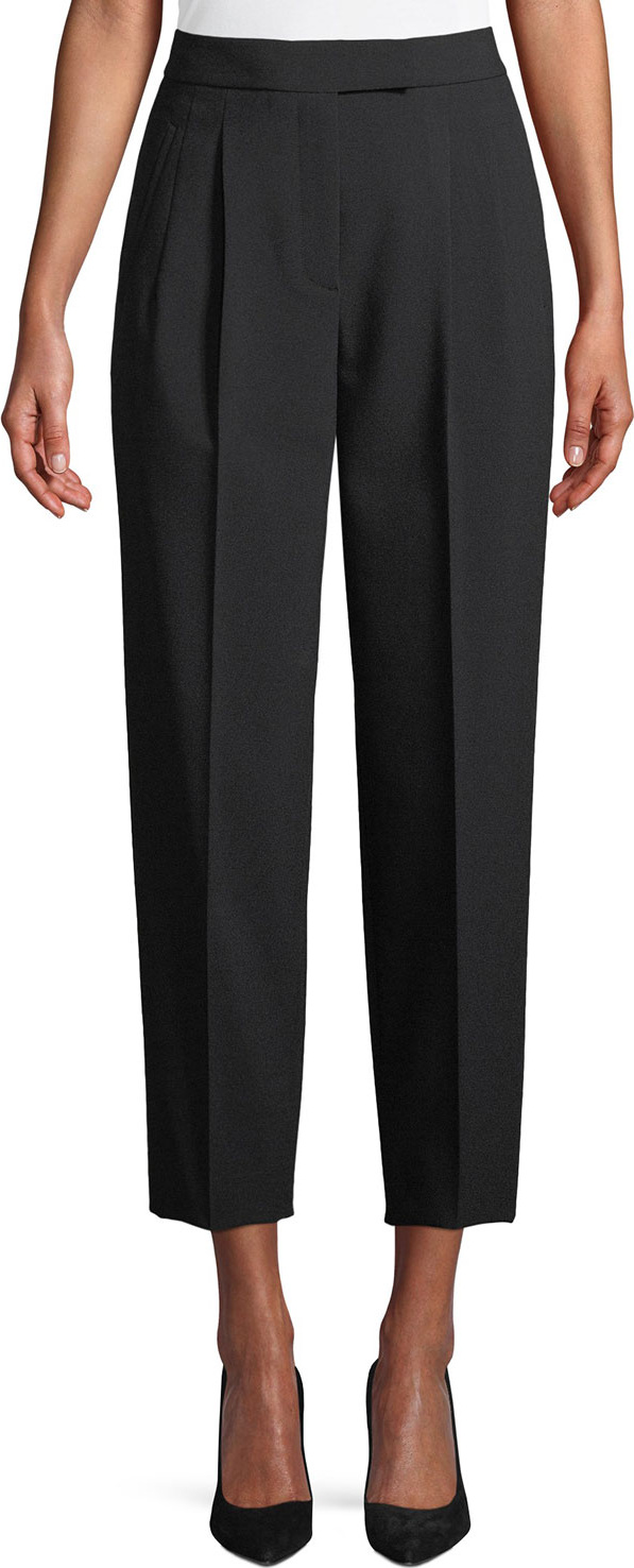 Theory City Pants Tapered-Leg Cropped Prospective Light Pants