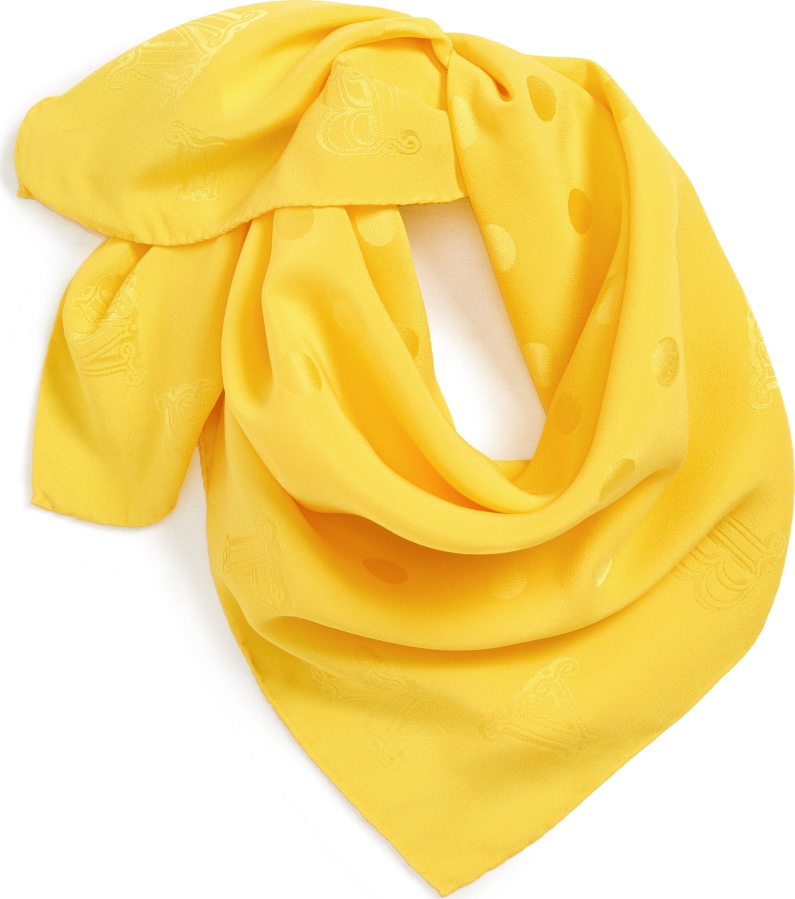 Max Mara Saveria Polka Dot Jacquard Silk Scarf