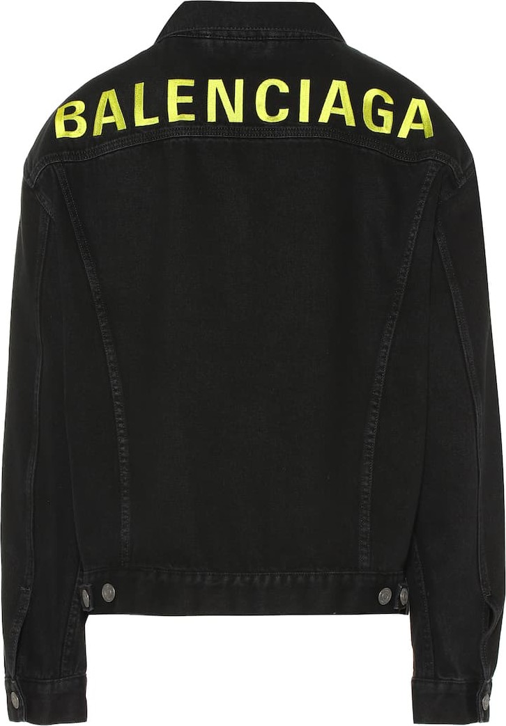 Balenciaga Logo oversized denim jacket