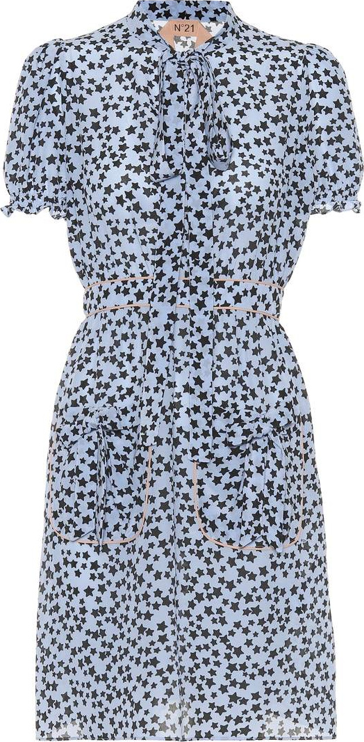 N°21 Donna star-printed silk minidress