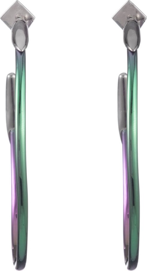 Alexis Bittar Rhodium-Plated Hoop Earrings