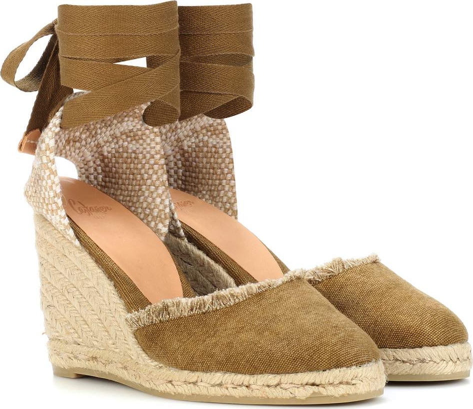 Castaner Ankle-tie espadrille wedges