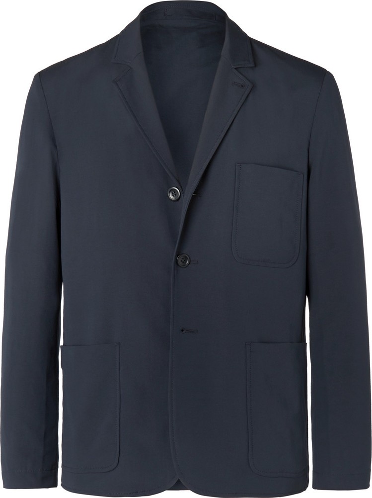 Norse Projects Navy Slim-Fit Piqué Blazer