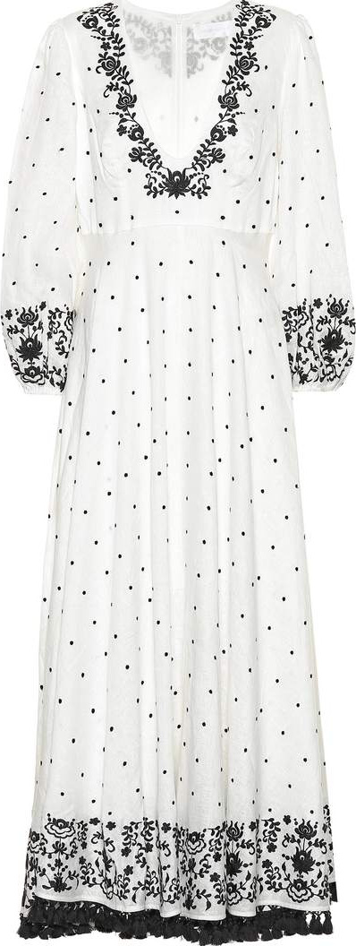 Zimmermann Polka-dot linen maxi dress