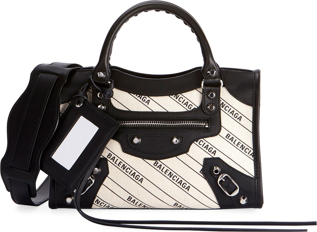Balenciaga Classic Mini City AJ Logo Shoulder Bag