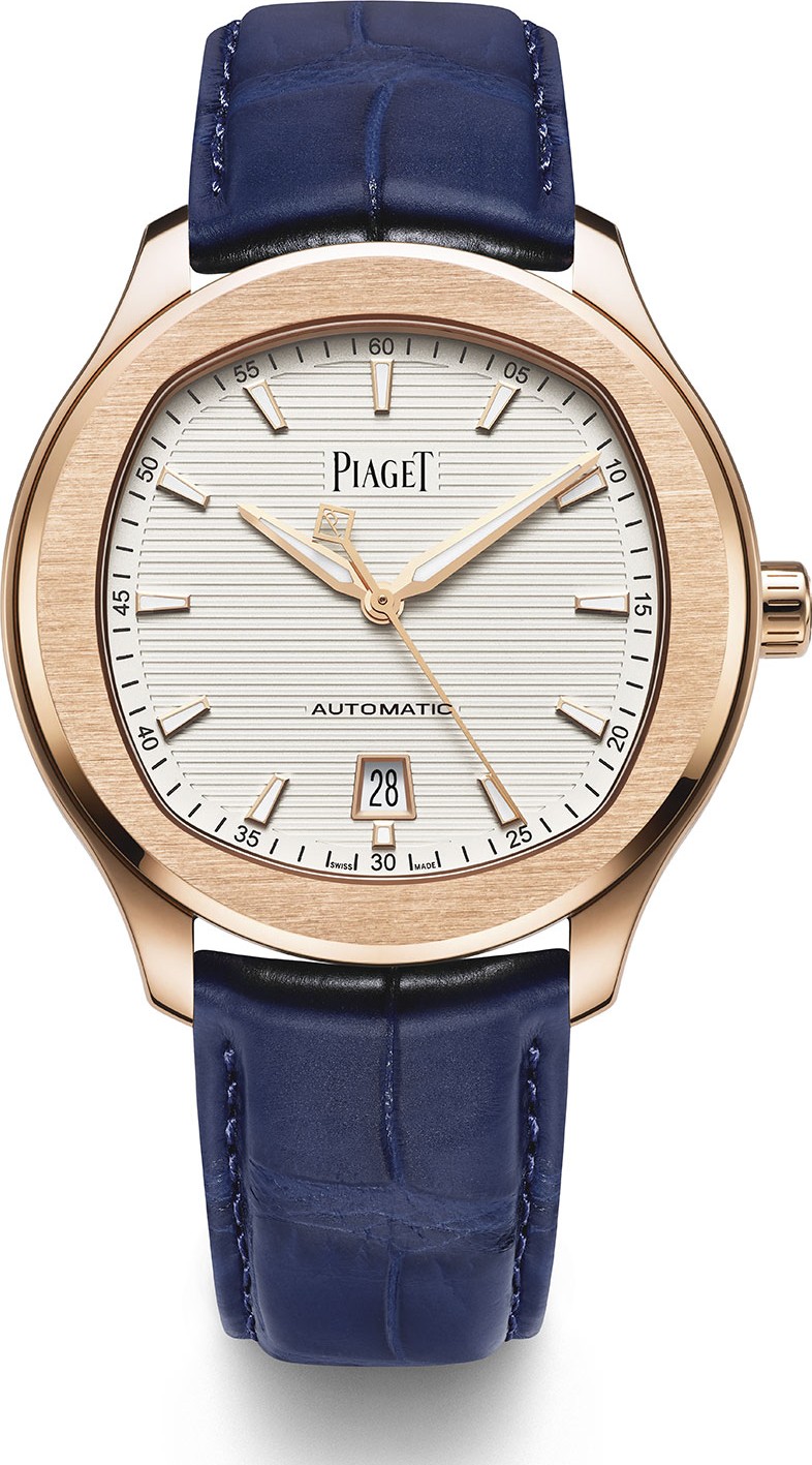 Piaget Polo S 42mm Watch w/ Alligator Strap, 18k Rose Gold