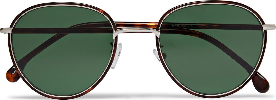 Paul Smith Albion Round-Frame Tortoishell Acetate and Silver-Tone Sunglasses Paul Smith Albion Round-Frame Tortoishell Acetate and Silver-Tone Sunglasses