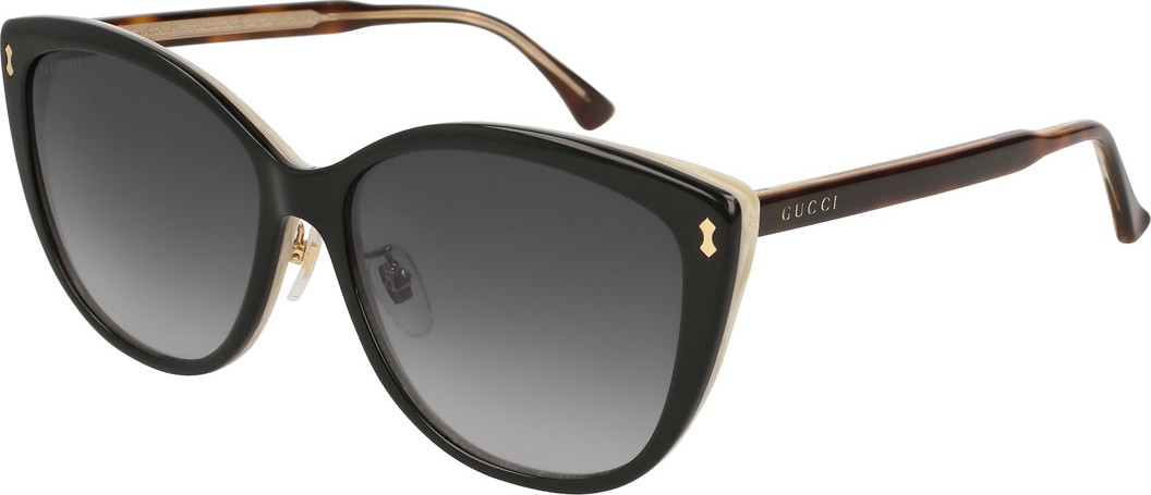 Gucci Acetate Cat-Eye Sunglasses, Black