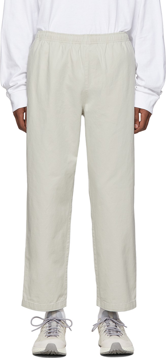 Stussy Off-White Brushed Beach Trousers
