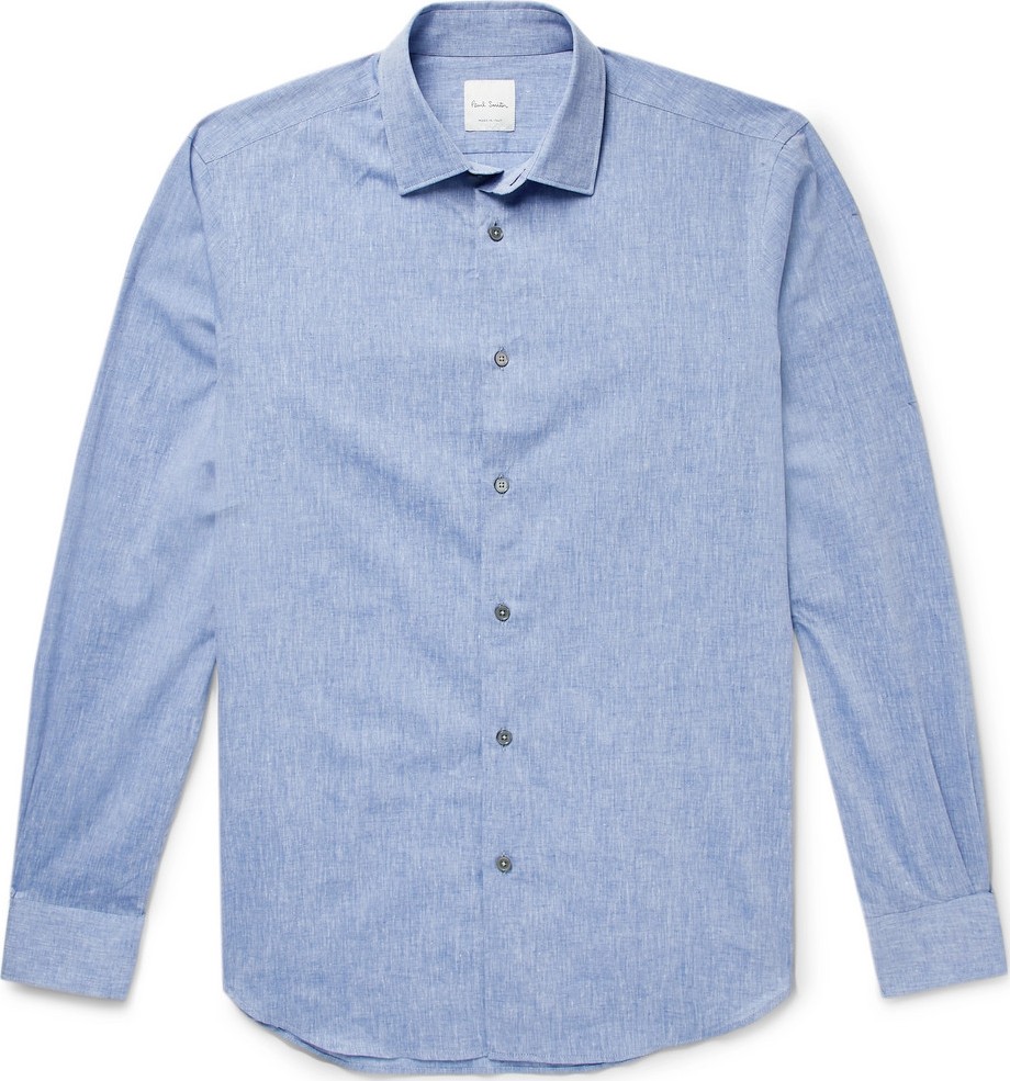 Paul Smith Soho Mélange Cotton and Linen-Blend Shirt