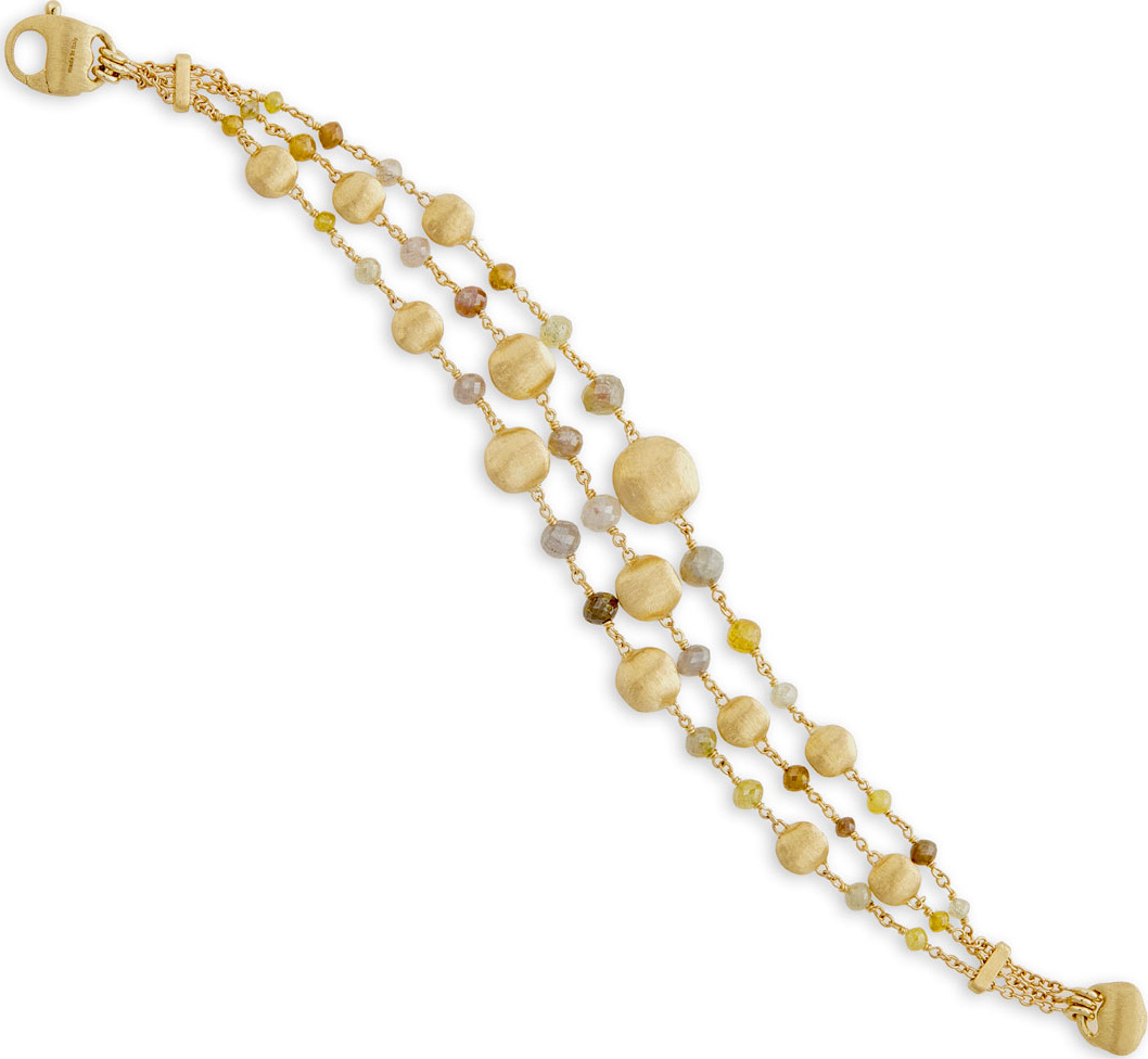 Marco Bicego 14k Unico Africa Diamond Multi-Strand Bracelet