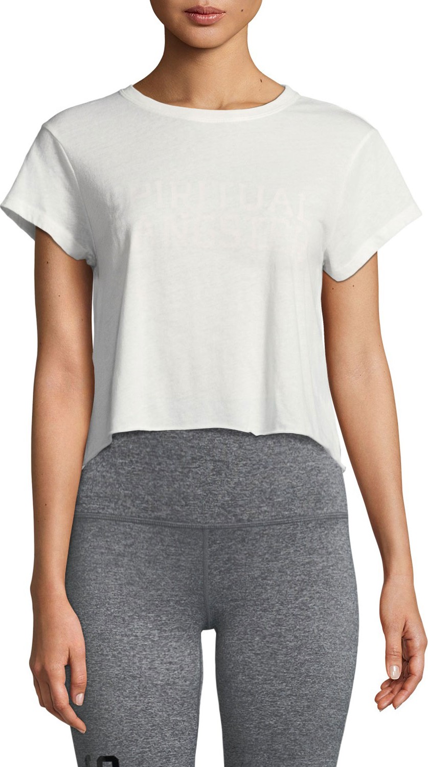 Spiritual Gangster Varsity Crewneck Cropped Tee