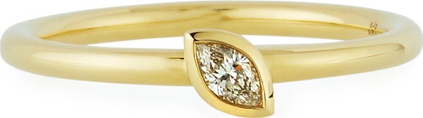 Memoire 18k Gold Marquise-Cut Diamond Stack Ring