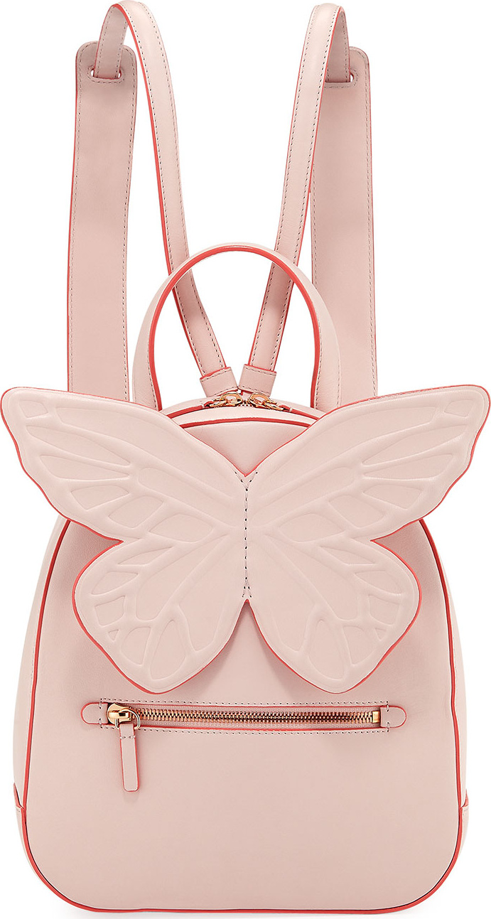 Sophia Webster Kiko Leather Butterfly Backpack, Pink
