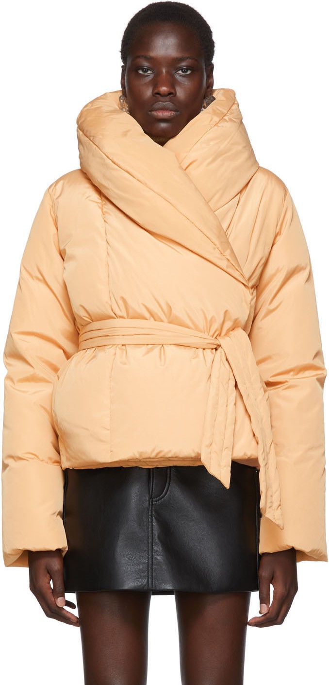 Saks Potts Beige Down Bubble Jacket
