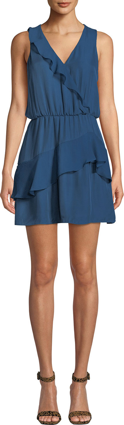 Parker Lexi Sleeveless Ruffle Combo Mini Dress