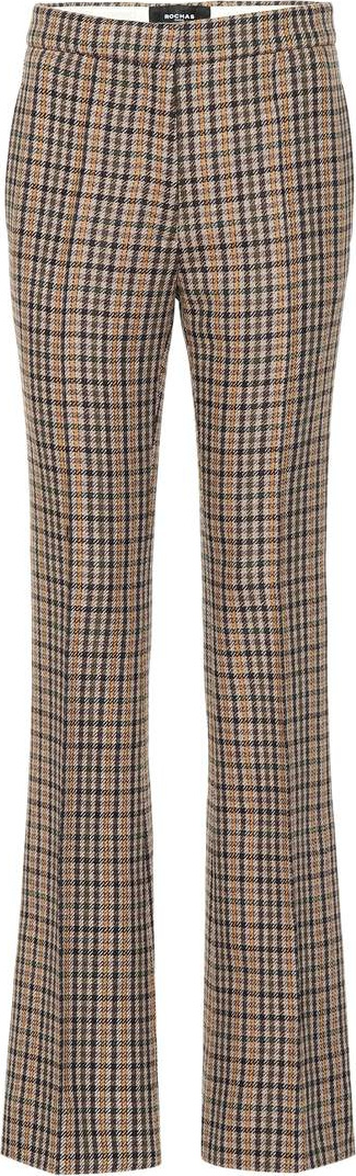 ROCHAS Checked wool-blend pants