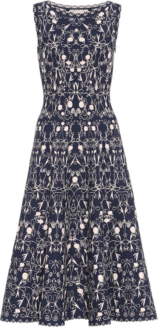 Alaïa Printed crêpe midi dress