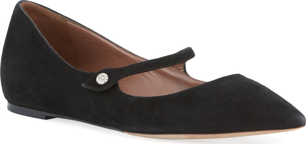 Tabitha Simmons Hermione Suede Mary Jane Flats