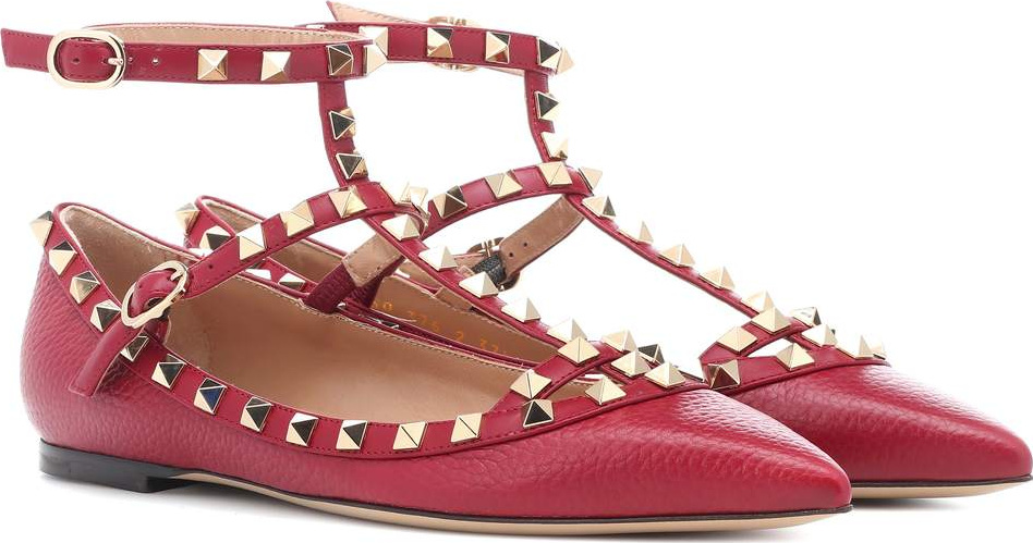 Valentino Valentino Garavani Rockstud leather ballerinas