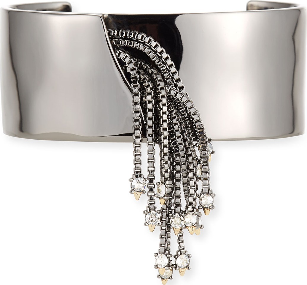 Alexis Bittar Chain Tassel Cuff Bracelet
