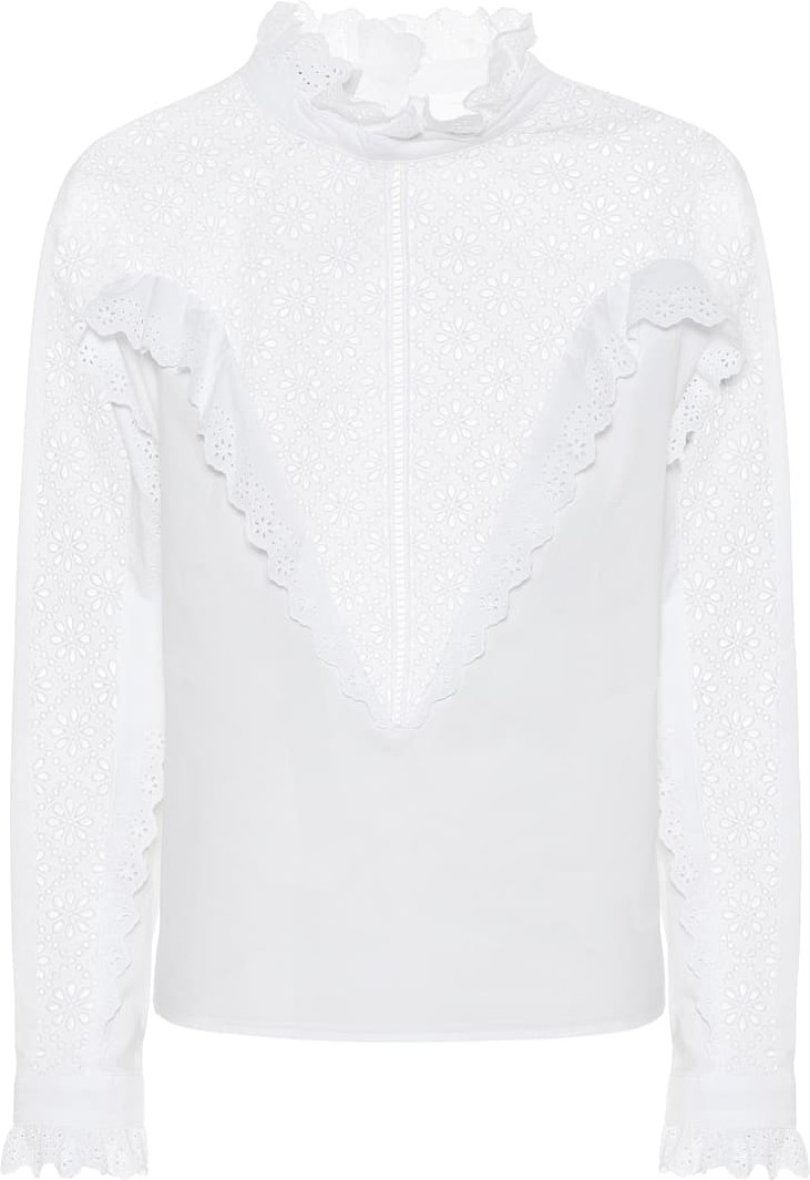 Philosophy Di Lorenzo Serafini Cotton poplin and lace top