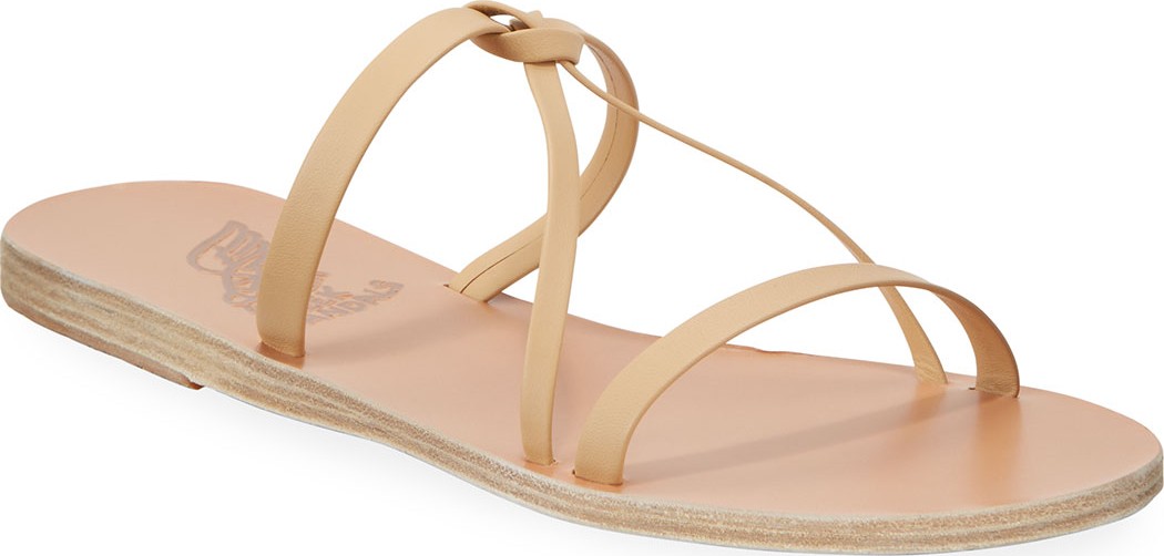 Ancient Greek Sandals Spetses Flat Leather Knot Sandals