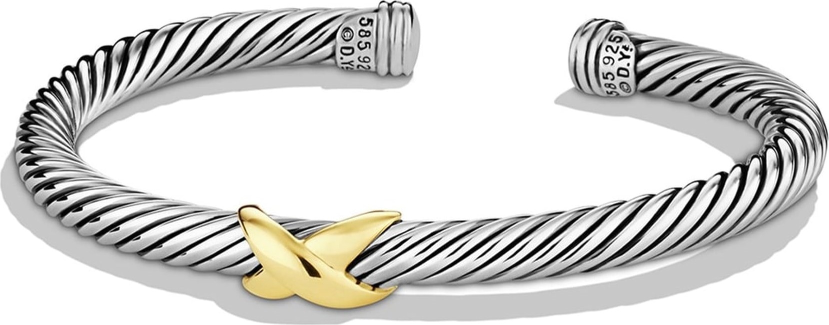 David Yurman 'X' Bracelet with Gold