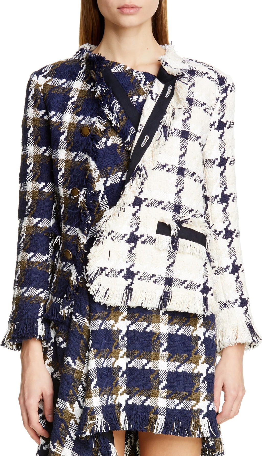 Monse Two Tone Tweed Jacket