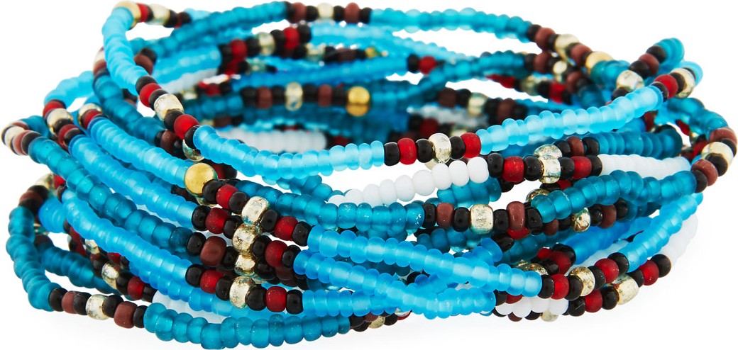 Neiman Marcus On the Bead Beaded Bracelet, Turquoise Color