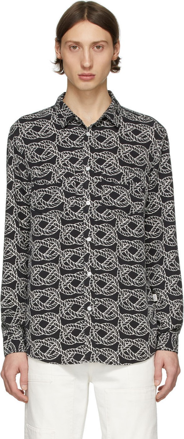 Tiger Of Sweden Black & White Sid R Shirt