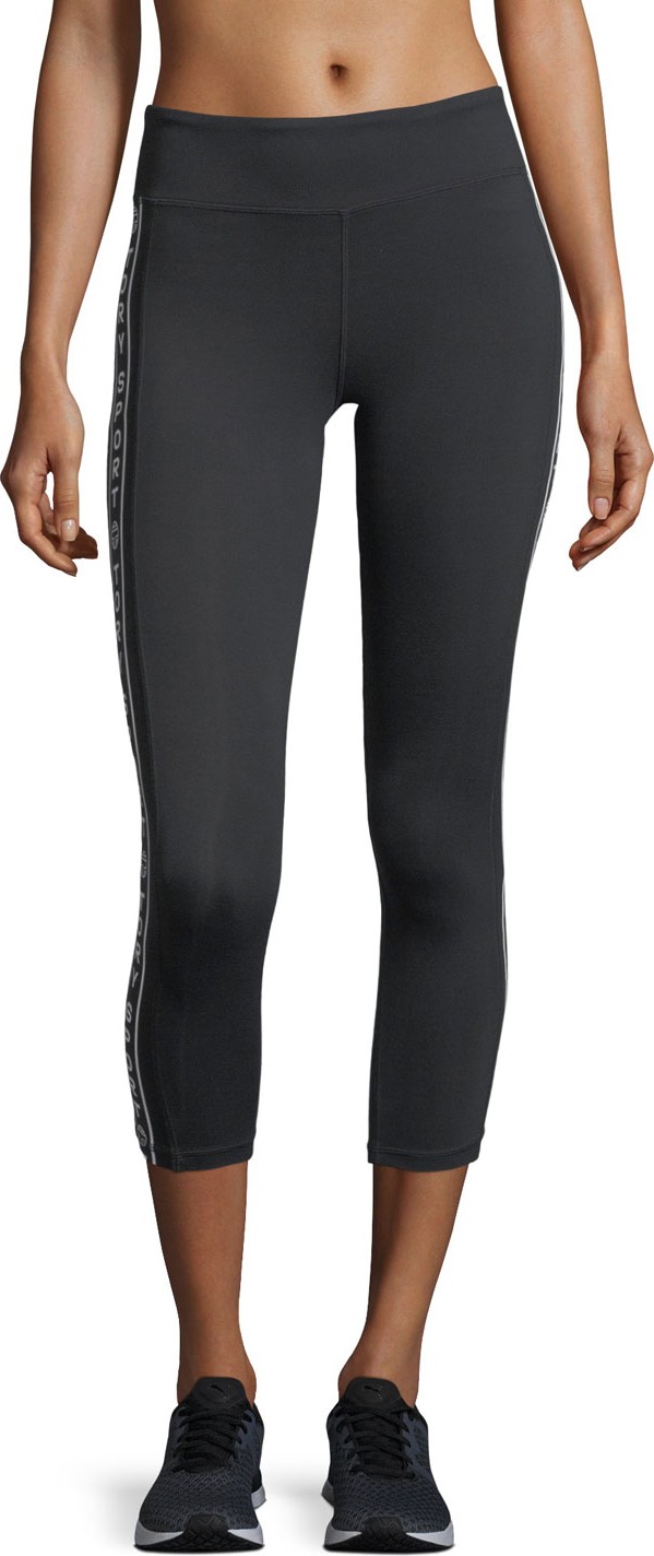 Tory Sport Side-Stripe Cropped Performance Leggings
