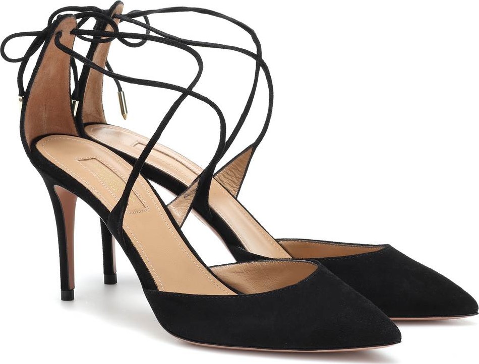 Aquazzura Very Matilde 85 suede pumps