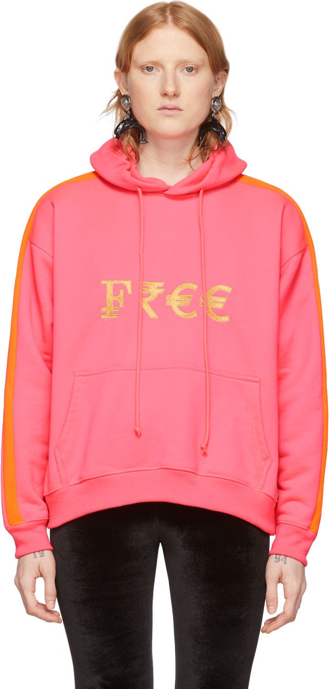 Vetements Pink Currency Hoodie