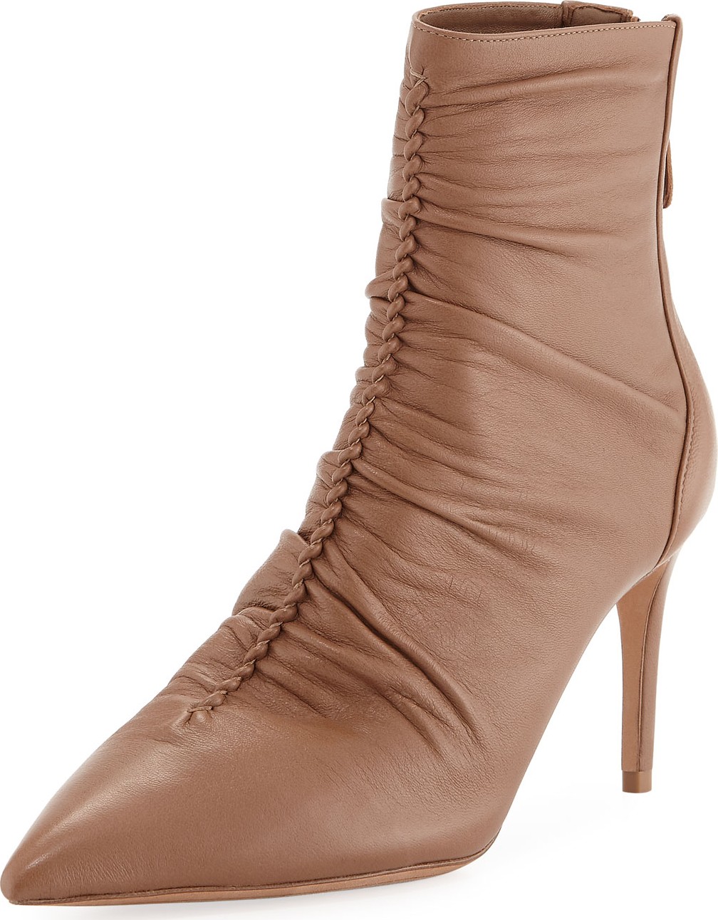 Alexandre Birman Suzana Ruched Leather Booties