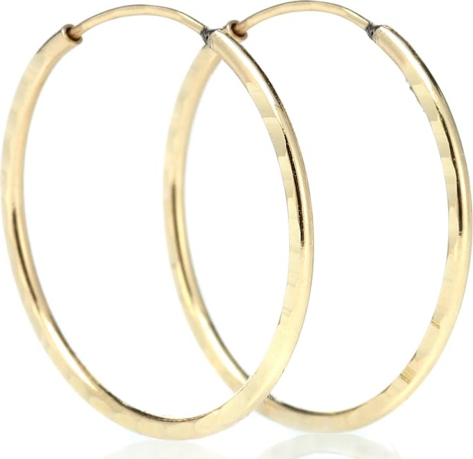 Loren Stewart Petite Sparkle 14kt gold hoop earrings
