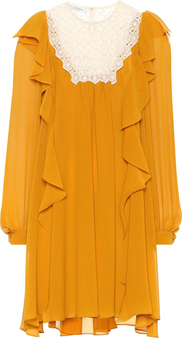 Philosophy Di Lorenzo Serafini Double crêpe ruffled dress