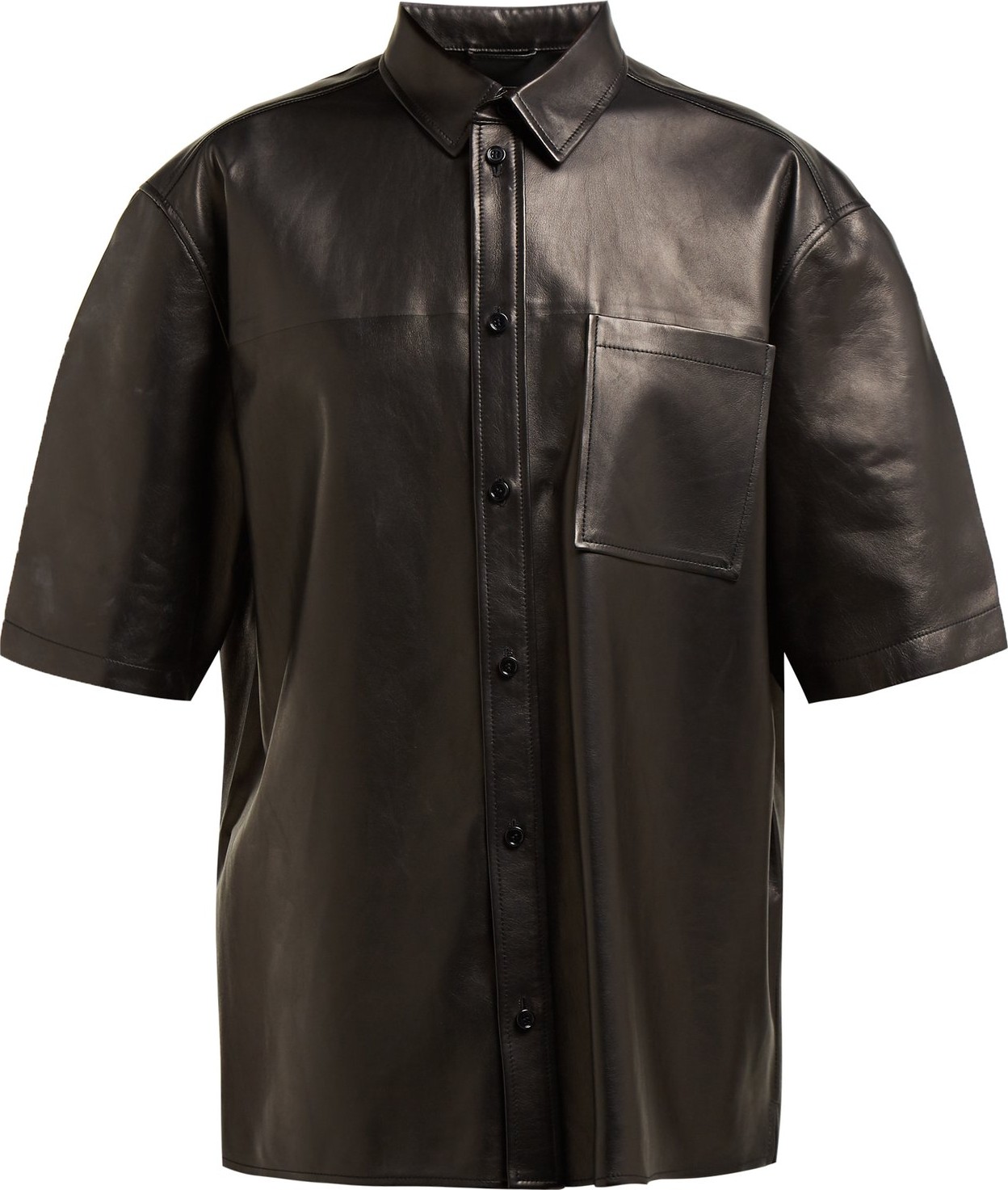 Bottega Veneta Dropped-shoulder leather shirt