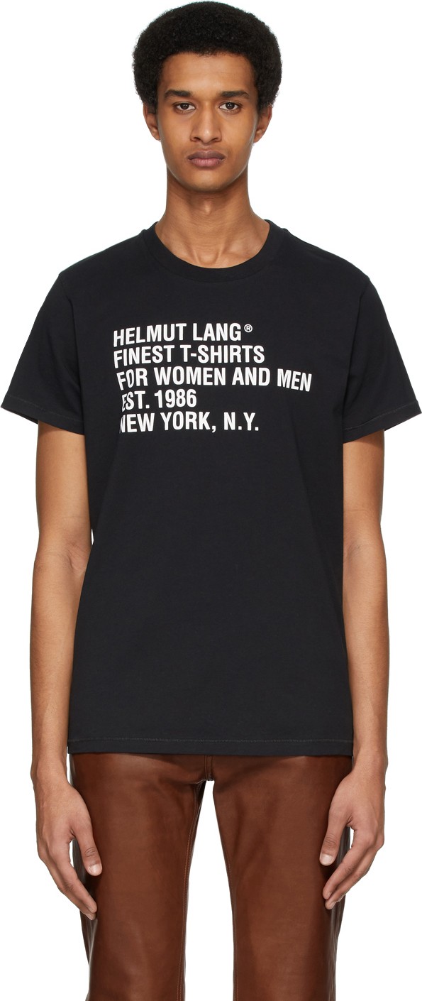 Helmut Lang Black Standard T-Shirt