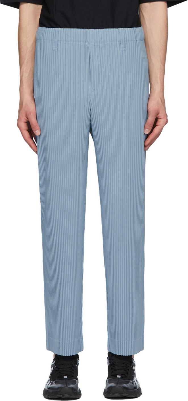 Homme Plissé Issey Miyake Blue Tailored Pleats 2 Trousers