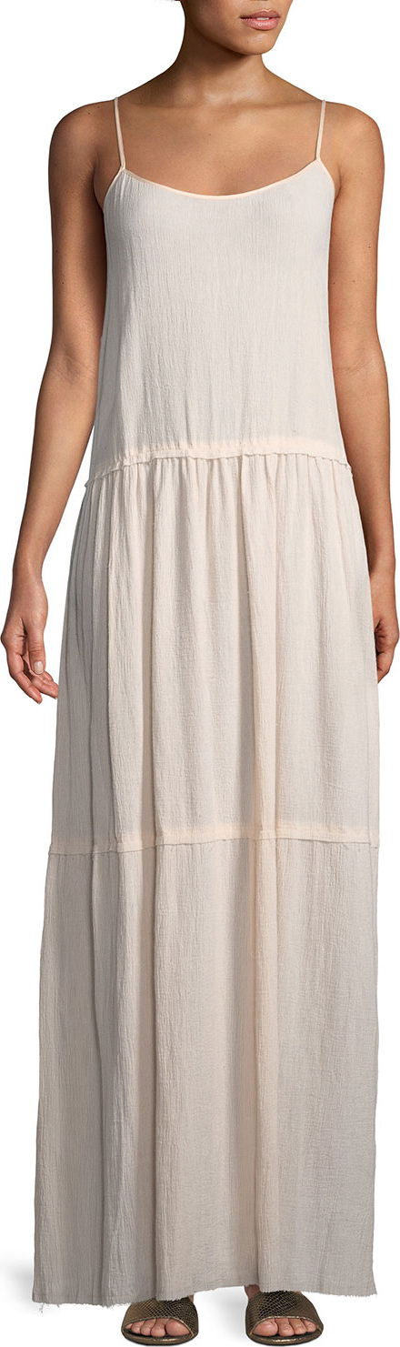 ATM Anthony Thomas Melillo Scoop-Neck Sleeveless Cotton Gauze Maxi Dress