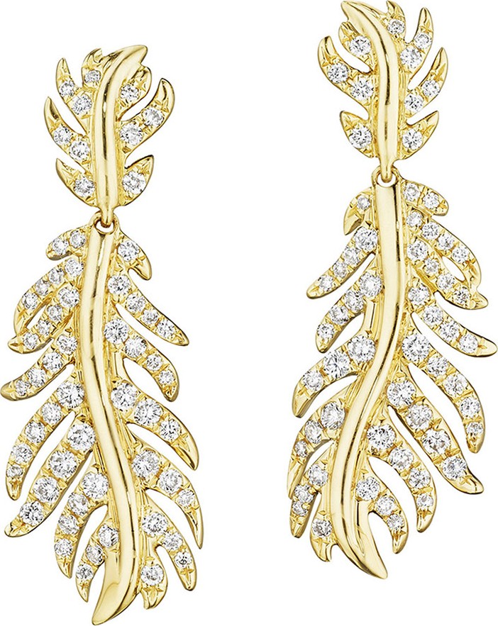 Mimi So Phoenix Wavy Diamond Dangle Earrings