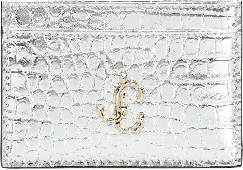 Jimmy Choo Umika snake-effect leather card case