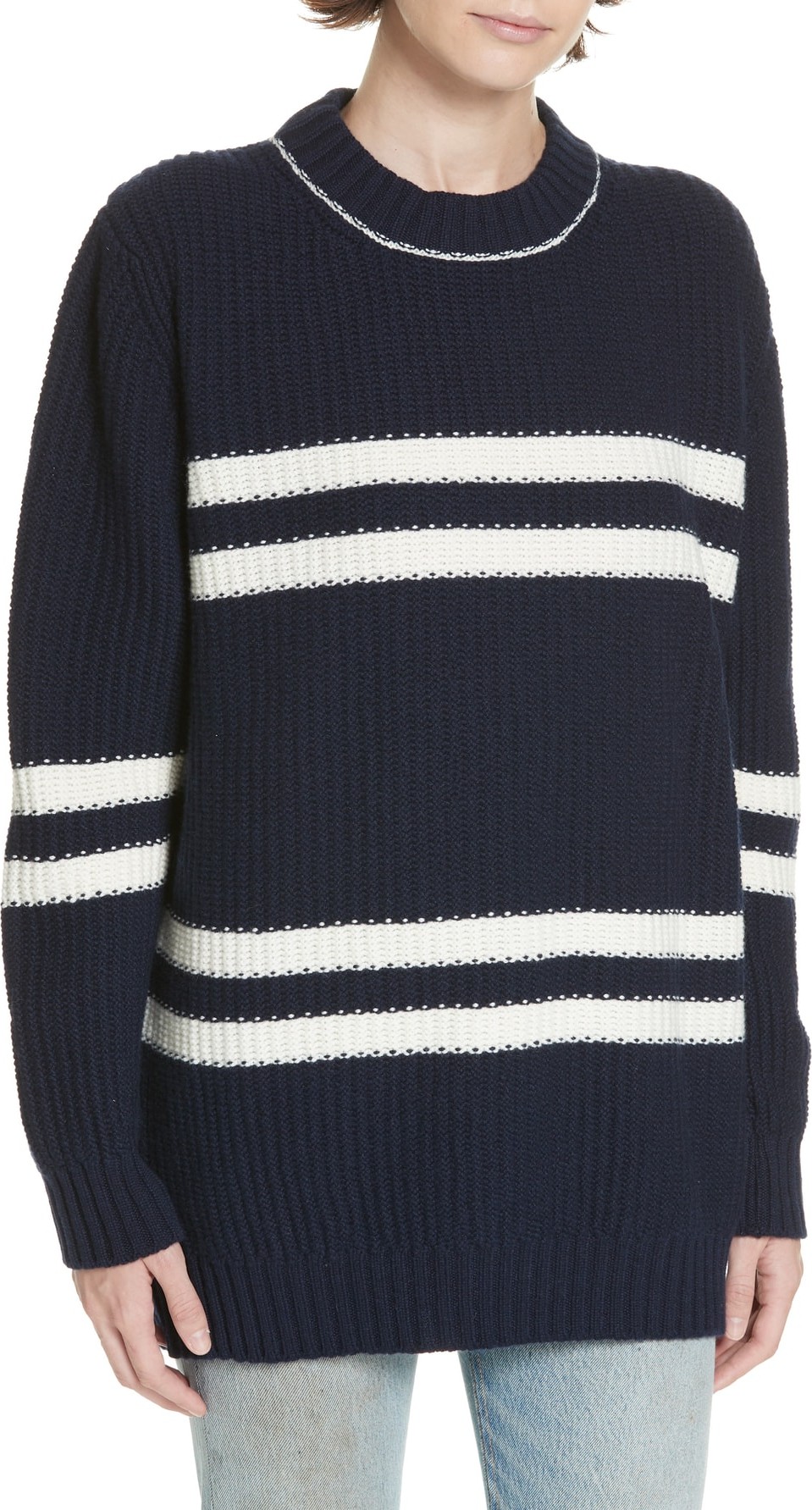 &Daughter Tieve Stripe Cashmere & Cotton Sweater