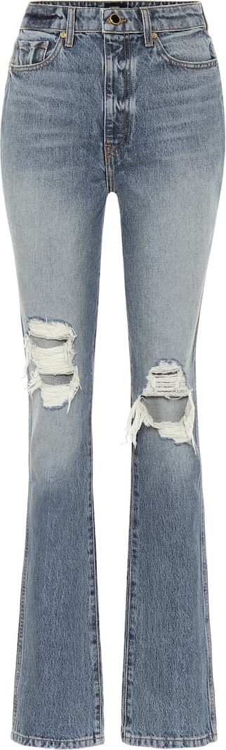 Khaite Daria high-rise distressed jeans