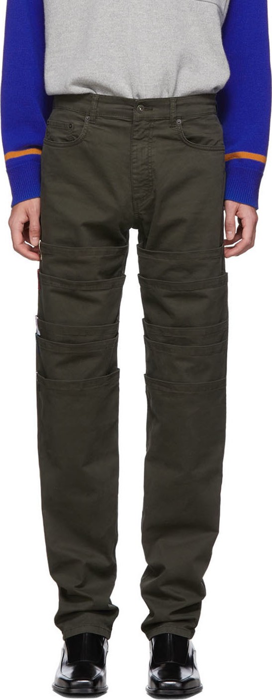 Y/Project Green Layered Trousers